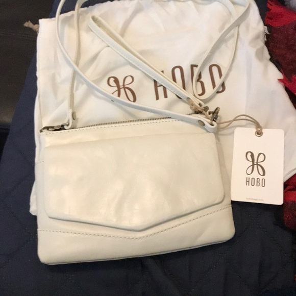 Hobo White Leather Crossbody Stroll Bag - Picture 1 of 8
